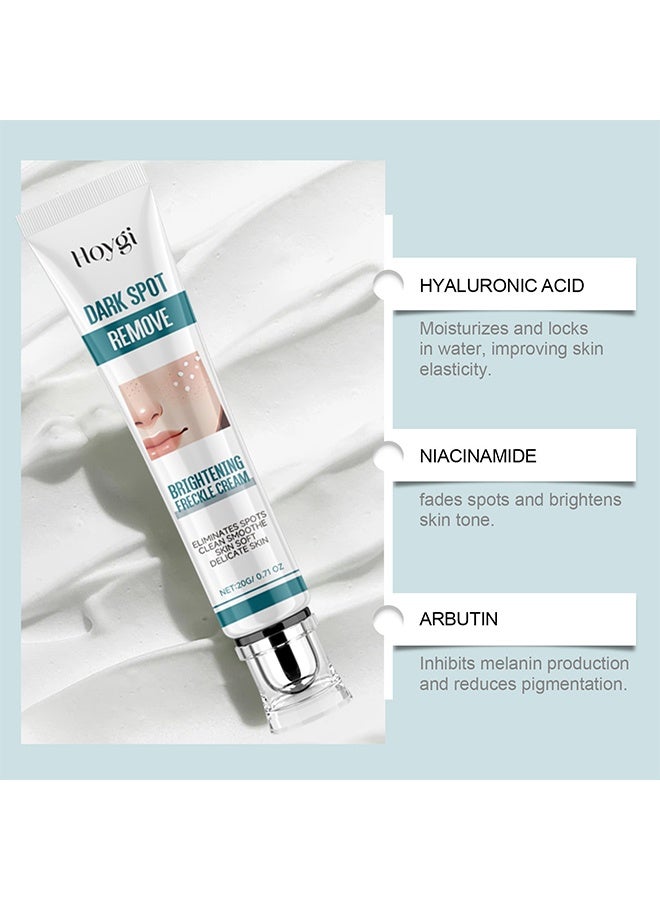 Hoygi Brightening Freckle Cream - Ultimate Brightening & Freckle Removal Cream - Powerful Whitening Cream for Age Spots, Dark Spots, and Skin Pigmentation | Fade Freckles, Chloasma, and Sun Spots for Even Skin Tone-20g - Image 2