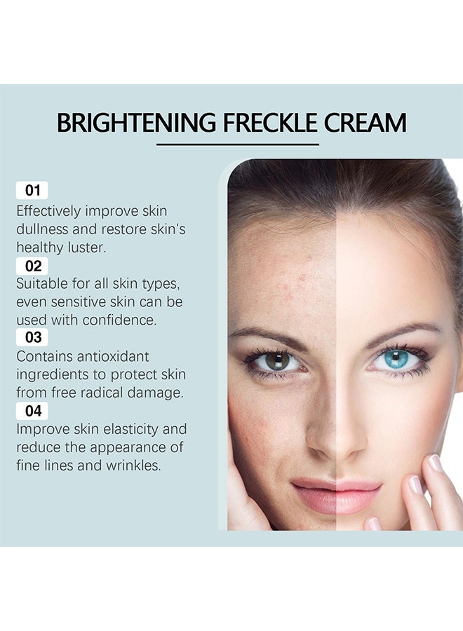 Hoygi Brightening Freckle Cream - Ultimate Brightening & Freckle Removal Cream - Powerful Whitening Cream for Age Spots, Dark Spots, and Skin Pigmentation | Fade Freckles, Chloasma, and Sun Spots for Even Skin Tone-20g - Image 3
