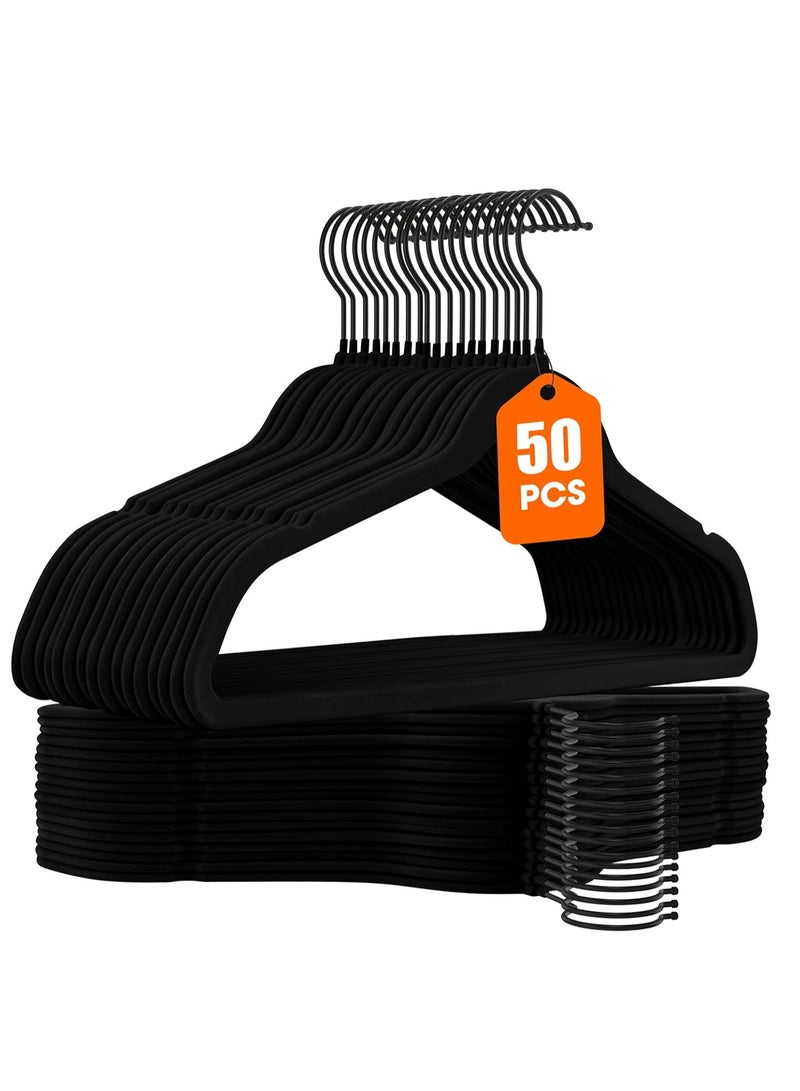 Arabest 50 Non-slip Slim Hangers, Space-Saving, Suitable for Jackets/Suits/Shirts and Pants  - Image 1