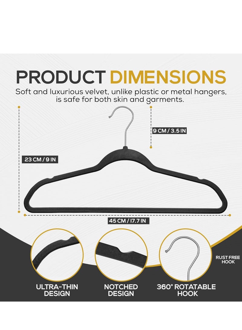 Arabest 50 Non-slip Slim Hangers, Space-Saving, Suitable for Jackets/Suits/Shirts and Pants  - Image 3
