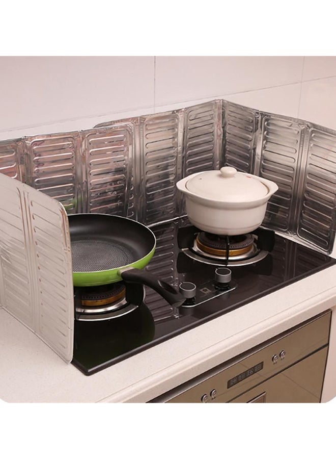 NIBEMINENT Insulated Splash Proof Baffle Grease Plate Silver - Image 4