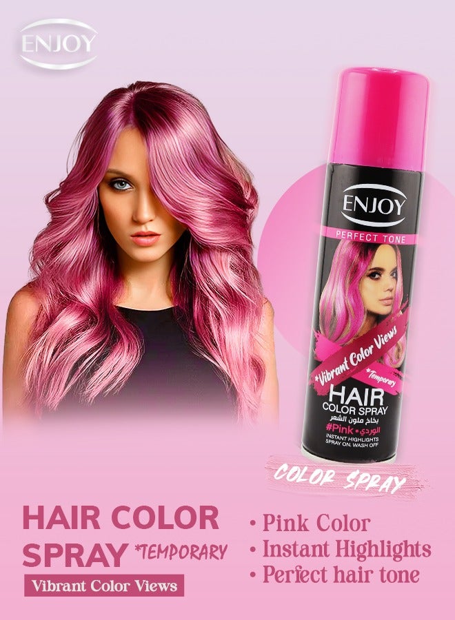 إنجوي "سبراي تلوين الشعر الوردي 150 مل – لون حيوي ومؤقت لإطلالة جريئة ومميزة" - Image 4
