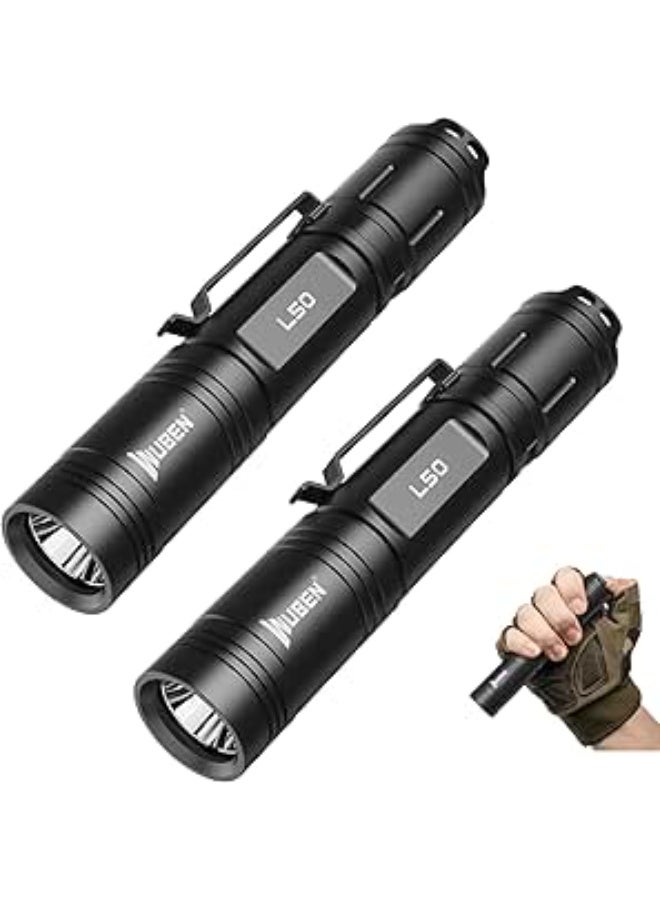 WUBEN Rechargeable L50 LED Flashlight, Powerful Tactical Torch with 1200 Lumens Brightness and 5 Lighting Modes, Perfect for Search, Camping, and Emergency – Portable Super Bright Flashlight - Image 2