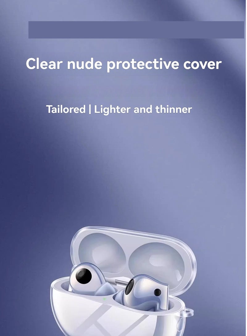 حافظة سماعات شفافة تناسب Huawei FreeBuds Pro 4، غطاء TPU مضاد للصدمات - Image 4