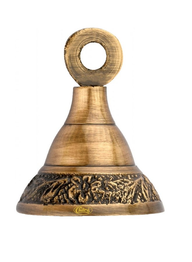 Chitra Brass Designer BDB-01 Decorative Bell for Pooja Rooms,Halls,Mandir (Antique Brass Finish, 38mm) Pack of 6 - Image 2