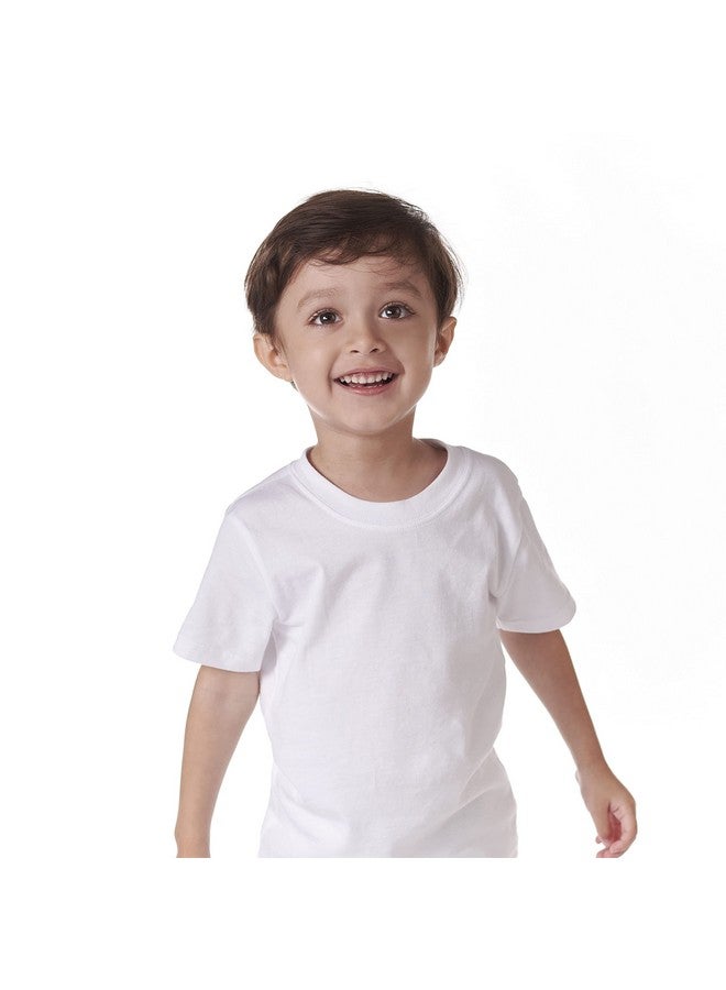 Gerber Gerber Baby Toddler 5-Pack Solid Short Sleeve T-Shirts Jersey 160 GSM, White, 3T  - Image 3