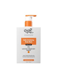 Chemist at Play Exfoliating Body Wash For Tan Removal & Exfoliation ; Enriched With 1% Salicylic Acid 2% Lactic Acid & Ceramides For Dry Rough Bumpy Strawberry Skin ; For Men & Women ; 473Ml  - Image 2