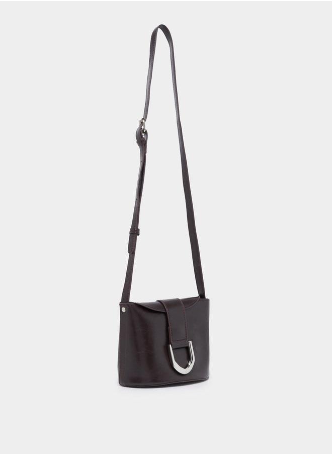 Styli Metal Buckle Detail Flap Crossbody Bag  - Image 2