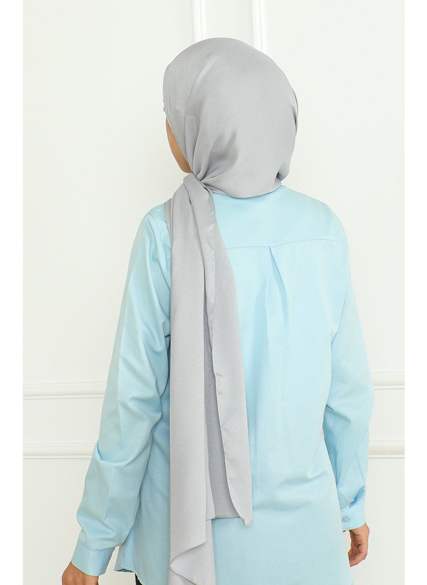 Sefa Merve Medina Silk Sand Shawl 81075-16 Silver  - Image 5