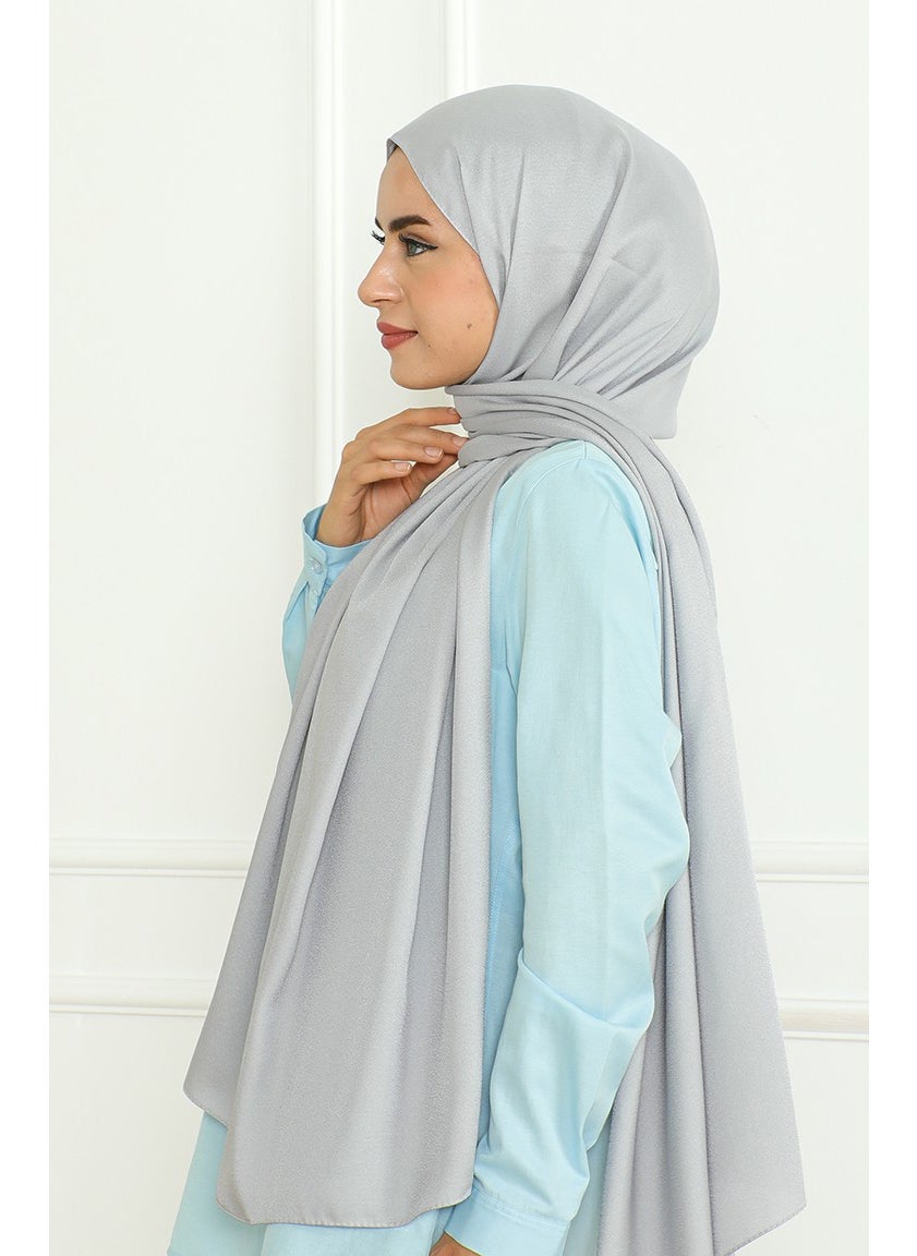 Sefa Merve Medina Silk Sand Shawl 81075-16 Silver  - Image 3