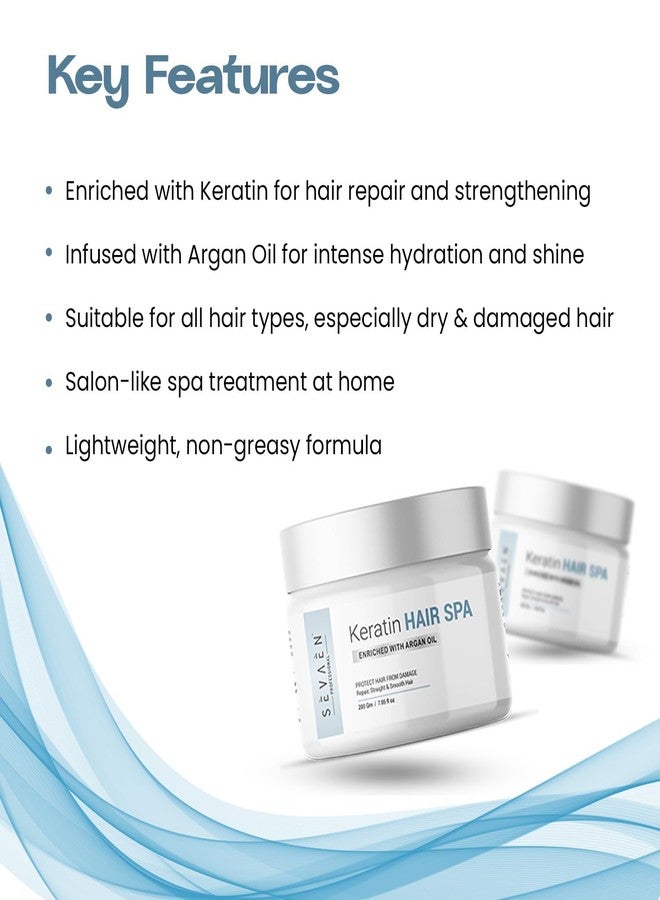 Sevaen Keratin Shampoo And Hair Spa Cream,For Frizz-Free hair up to 72 hours & Salon-like smooth at home.Combo Pack - Image 3