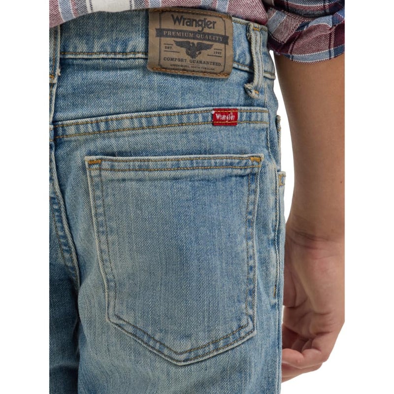 Wrangler Authentics Boys' Boot Cut Jean, Stonewash Indigo, 10 - Image 5