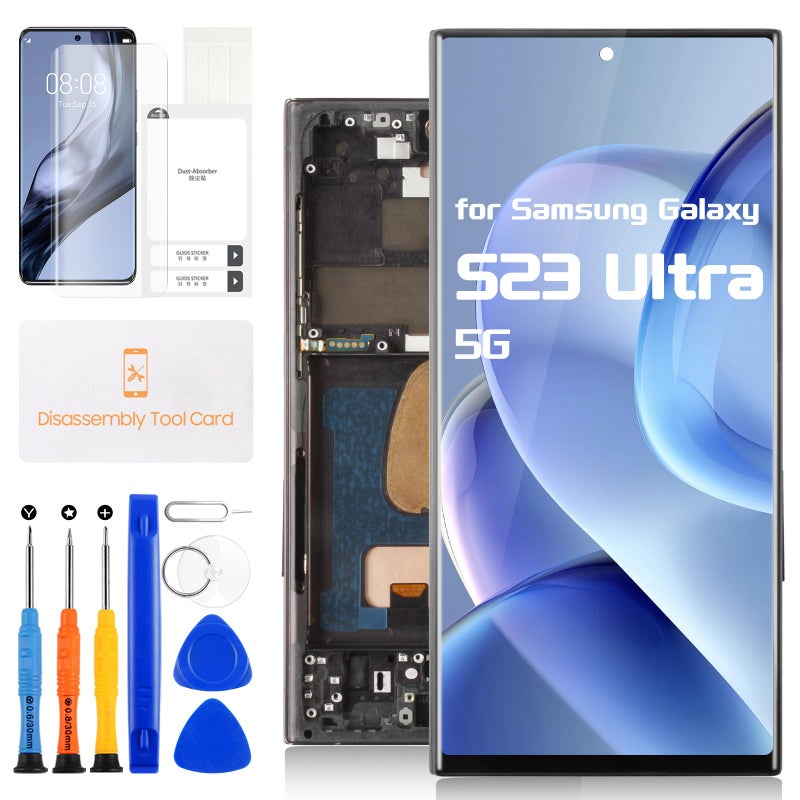 ARSSLY Incell لشاشة استبدال سامسونج جالاكسي S23 ألترا 5G لسامسونج S23 ألترا 5G شاشة LCD مع ديجيتايزر ولمسة الشاشة مع تجميع الإطار - لا يدعم بصمة الإصبع - Image 2