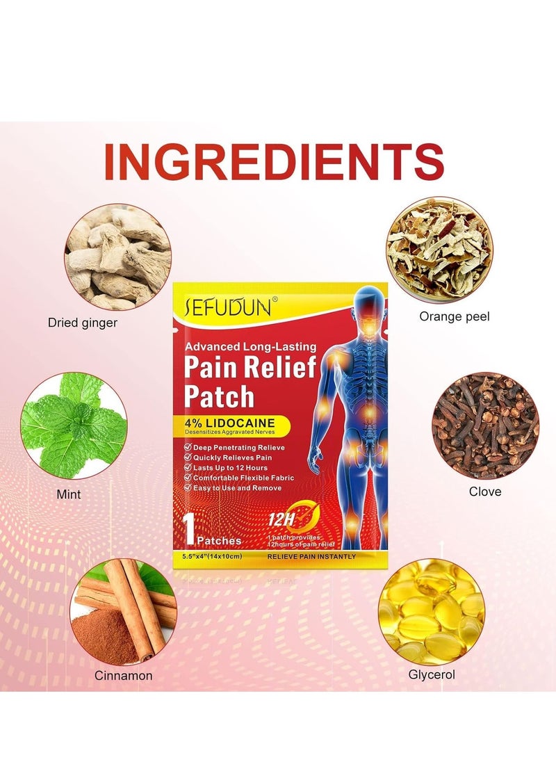 Sefudun 18PCS Pain Relief Heat Patches-with 3 Different Patch Sizes-Targeted Pain Relief up to 12h-High Elastic Stretchable Arthritis Back Shoulder Neck Knee Patches-Adhesive Heat Pads Plaster - Image 3