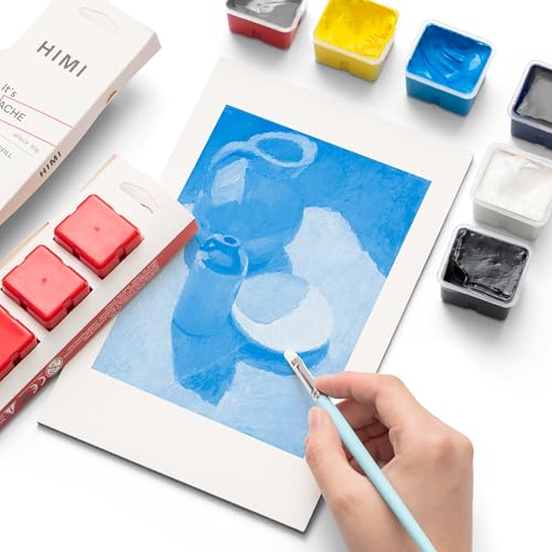 HIMI Gouache Paint Jelly Cup Refill, 4 Pack 30g, Single Color Paint for Artists & Hobby Painters, Unique Design In Jelly Cup Rich Pigment, Non Fading Art Supplies for Canvas and Paper Painting(WHITE) - Image 3