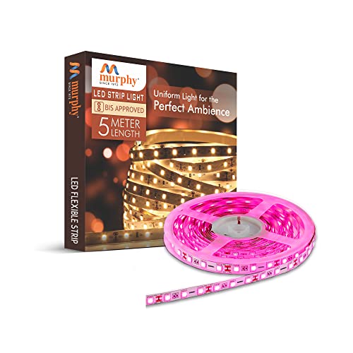 Murphy 25W LED Strip 2835 Cove Light 5 Metre (Pink, Pack of 1) with Driver - Image 1