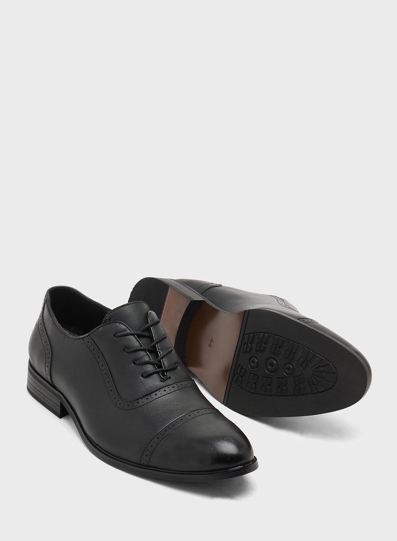 روبرت وود أحذية أوكسفورد رسمية برباط وتفاصيل بروغ - Image 3