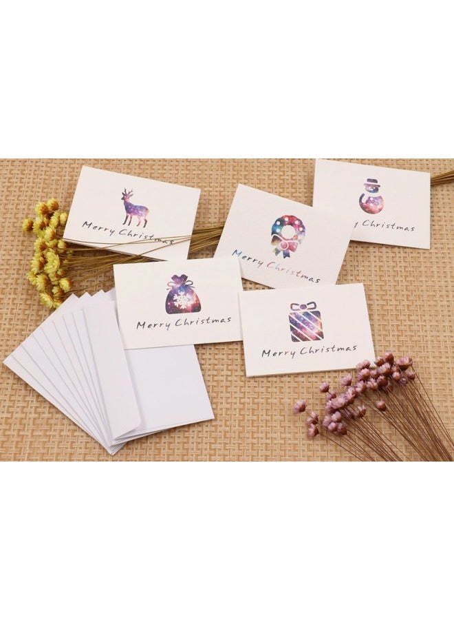 ALXCD Merry Christmas Greeting Cards, 18 Pcs Foldable Small Size (3.375" 2.375") Greeting Cards & Envelopes for Christmas, Pack of 18 - Image 3