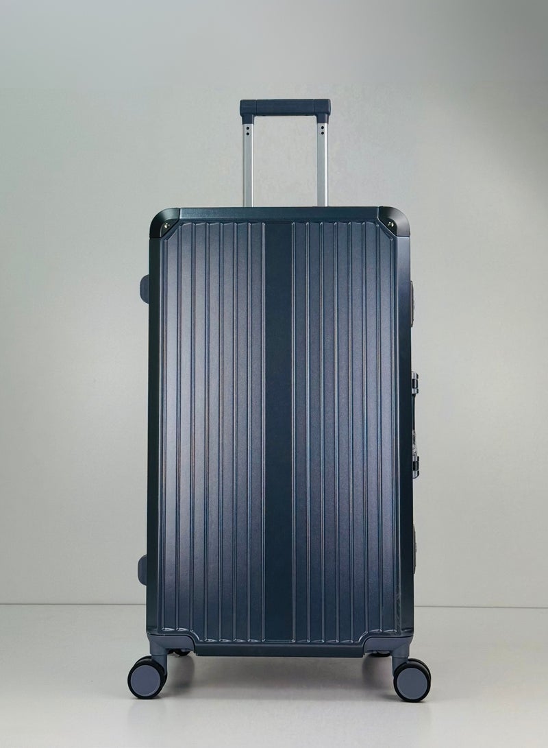 SAW & SEE Light Weight Aluminum Frame Fashion Trolley Luggage Unbreakable Polycarbonate Strong Hard Case Checked Luggage with Dual TSA approved and 8 Quite 360° Double wheels (Checked Luggage 30-Inch, Grey) - Image 2