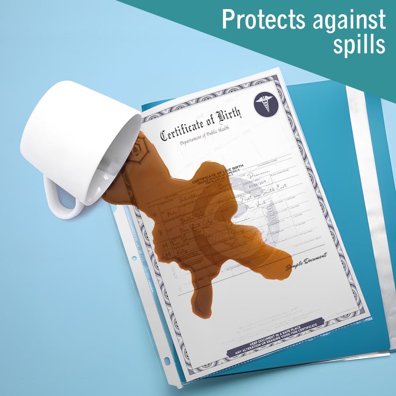 EXTRIC Heavy Duty Sheet Protectors for 3 Ring Binder, 50 Count Clear Page Protectors, Top Loading Plastic Sleeves 8.5 x 11 inch (Heavy Duty, 50) - Image 4