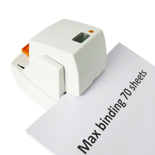 QUEENPRINT High speed printing Electric Stapler Heavy Duty 70 Sheets Automatic Staplers for Desk Electric Office, Flat Clinch with 5500 Staples, Large Capacity Stapler, Binding Speed & Margin Adjustable, Quiet and Anti-Jam - Image 1