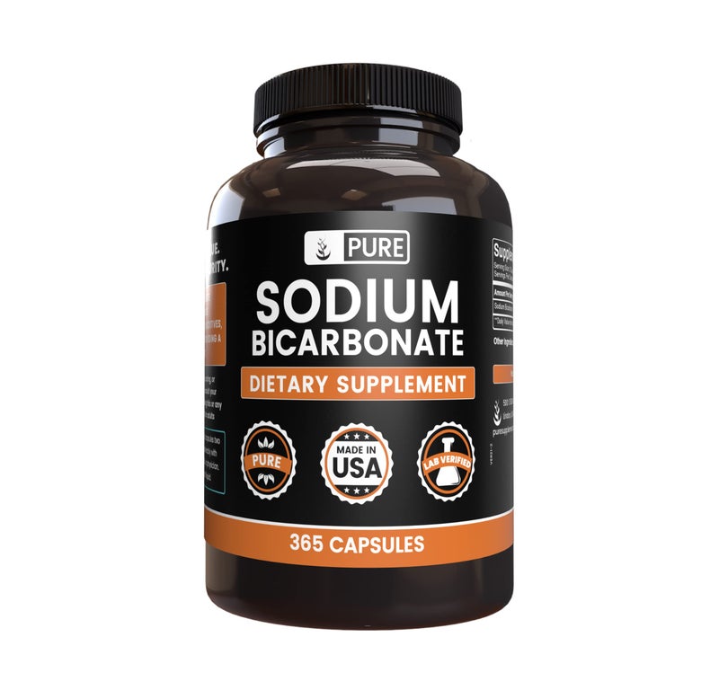Pure Original Ingredients Sodium Bicarbonate (365 Capsules) No Magnesium Or Rice Fillers, Always Pure, Lab Verified - Image 1