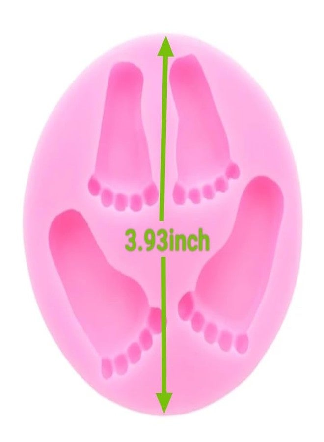SHOAIB Baby Footsteps Fondant Mold for Cake Decoration and Footprints Design Gum and Sugar Paste Mould Baby Shower Themes Cake Decorating Chocolate Mold - Image 3