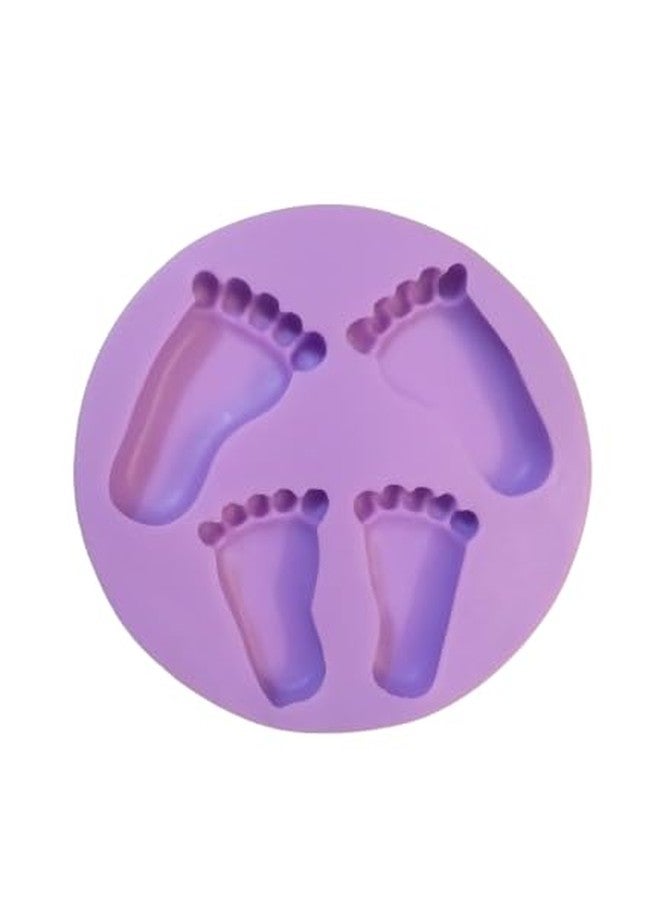 SHOAIB Baby Footsteps Fondant Mold for Cake Decoration and Footprints Design Gum and Sugar Paste Mould Baby Shower Themes Cake Decorating Chocolate Mold - Image 1