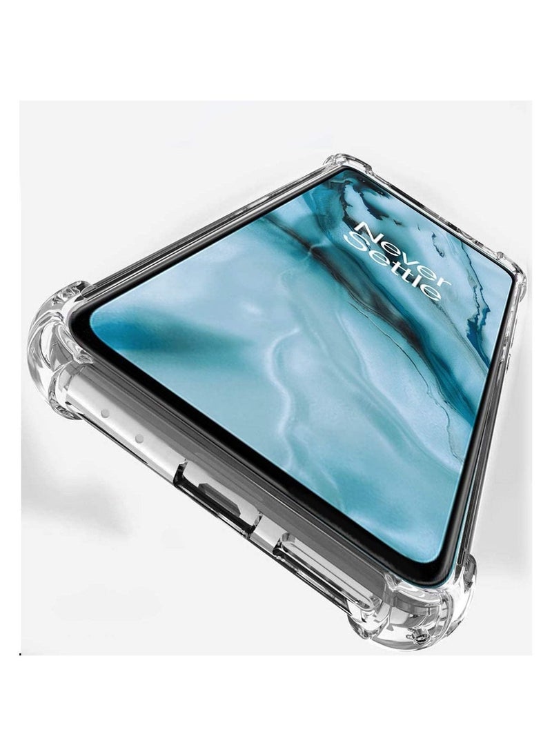 غطاء هاتف One Plus Nord N200 5G 2021 شفاف، مقاوم للخدوش من TPU مطاطي ناعم، غلاف واقي من السيليكون - Image 2