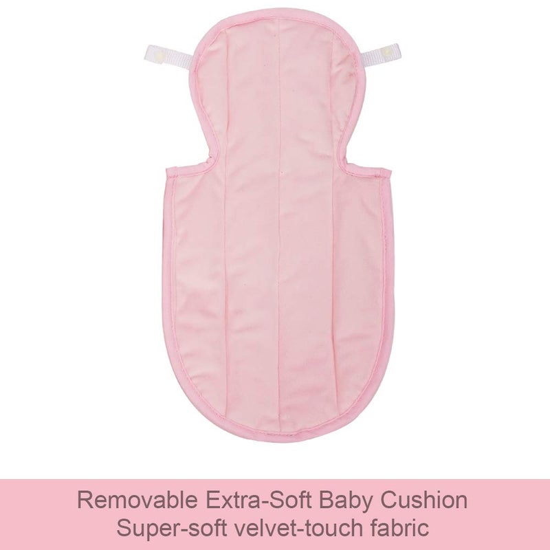 COOLBEBE New 2-in-1 Babybody Supports for Baby Newborn Infants - Extra Soft Stroller Cushion Pads Car Seat Insert, Perfect for Carseats, Strollers, Swings, Pink - Image 4