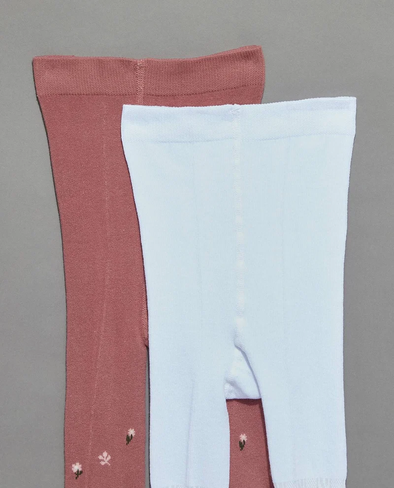 R&B 2 Pack Footed Stockings