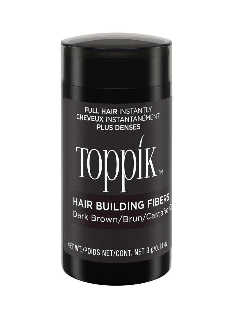 Toppik Hair Building Fibers Instant Hair Concealer for Thinning Hair, Hair Fiber for Men & Women, Texture Powder with Natural Keratin, Long-Lasting Hair Color Dark Brown - 3g - Image 1