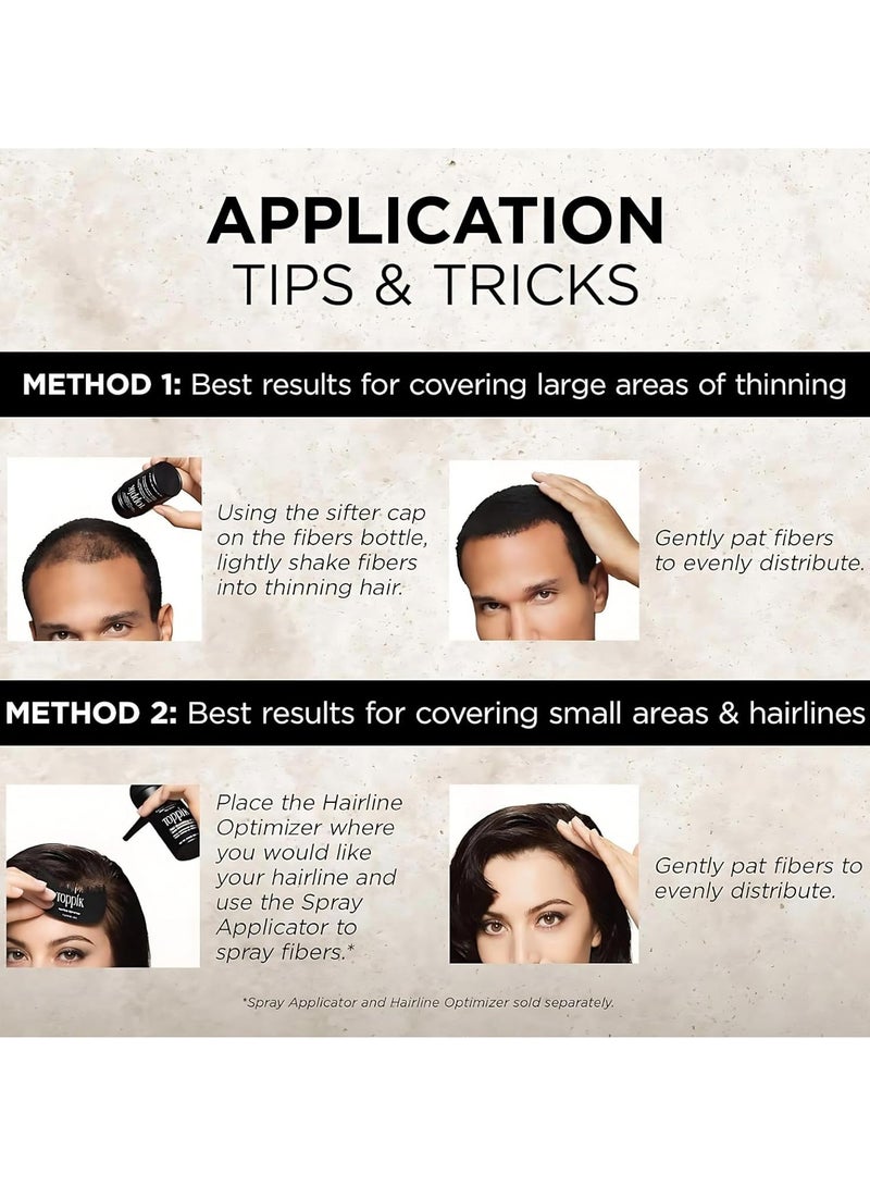 Toppik Hair Building Fibers Instant Hair Concealer for Thinning Hair, Hair Fiber for Men & Women, Texture Powder with Natural Keratin, Long-Lasting Hair Color Dark Brown - 3g - Image 4