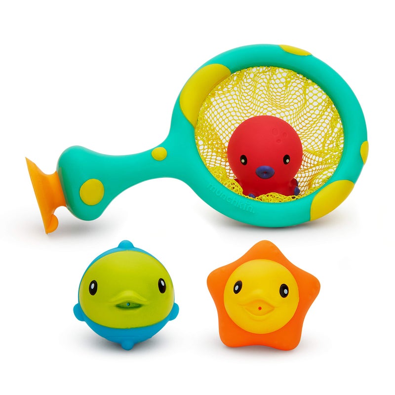 MunchkinÂ® Catch & Score Hoopâ„¢ Basketball Scoop and Toss Baby and Toddler Bath Toy - Image 1
