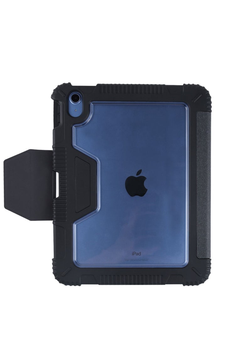Max & Max Rugged Case For Apple iPad 10.9" 10th Generation Drop Protection/Anti-Slip/Kids Friendly, Pencil Or Crayon Holder, Clear Transparent Back - Black - Image 4