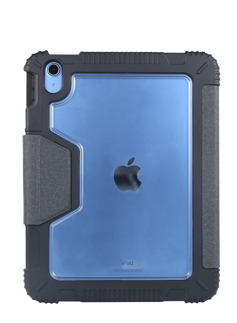 Max & Max Rugged Case For Apple iPad 10.9" 10th Generation Drop Protection/Anti-Slip/Kids Friendly, Pencil Or Crayon Holder, Clear Transparent Back - Black - Image 5