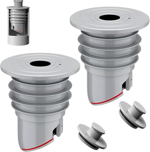 COLDDD Washing Machine Drain Hose Seal, Anti-Odor Floor Drain Plug Sewer Pipe Seal Ring Sealing Cover, Washing Machine Sealing Plug (2, M(45-50MM)) - Image 1