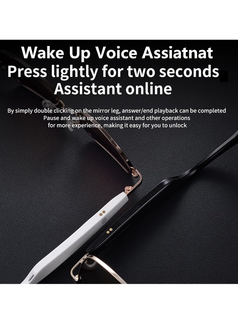 نظارات بلوتوث ذكية MZ02 للاستماع إلى الأغاني والمكالمات، نظارات شمسية مضادة للأشعة فوق البنفسجية 400، تدعم الشحن السريع لمدة 15 دقيقة (أسود) - Image 4