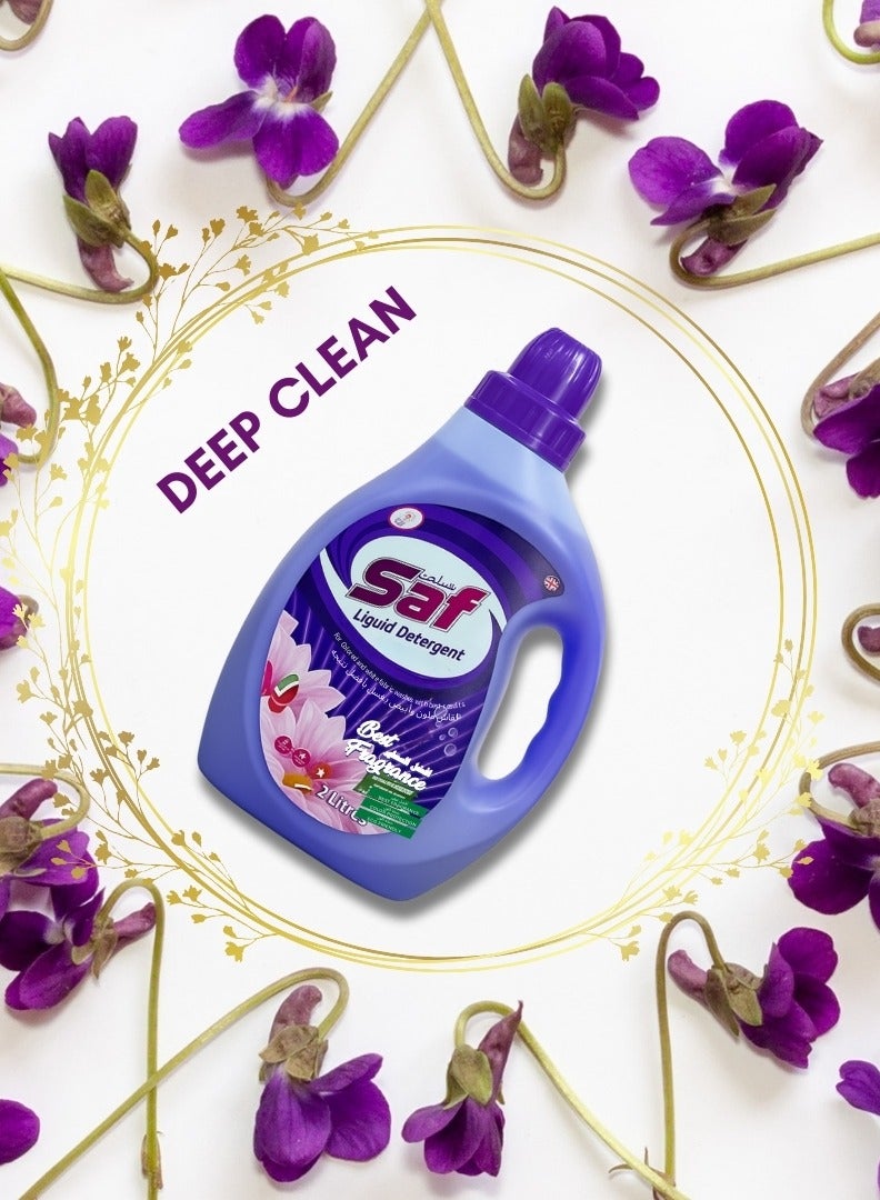 اس اي اف منظف سائل 2 لتر، أرجواني - إزالة البقع بشكل نهائي وإنعاش الملابس - Image 3