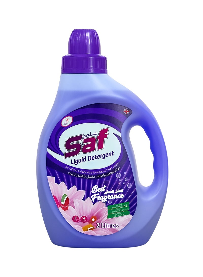 اس اي اف منظف سائل 2 لتر، أرجواني - إزالة البقع بشكل نهائي وإنعاش الملابس - Image 1