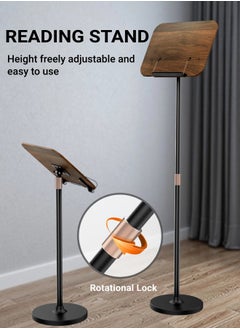 XiuWoo Quran Stand, Adjustable Reading Holder, Book Stand with Adjustable Height and Angle, Suitable for Qurans, Books, Tablets, Recipes, Cooking, Music, Made of Wood, Stable and Portable Design with Book Clamp  - Image 3