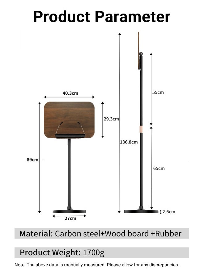XiuWoo - Quran Stand, Adjustable Reading Holder, Book Stand with Adjustable Height and Angle, Suitable for Qurans, Books, Tablets, Recipes, Cooking, Music, Made of Wood, Stable and Portable Design with Book Clamp - Image 1