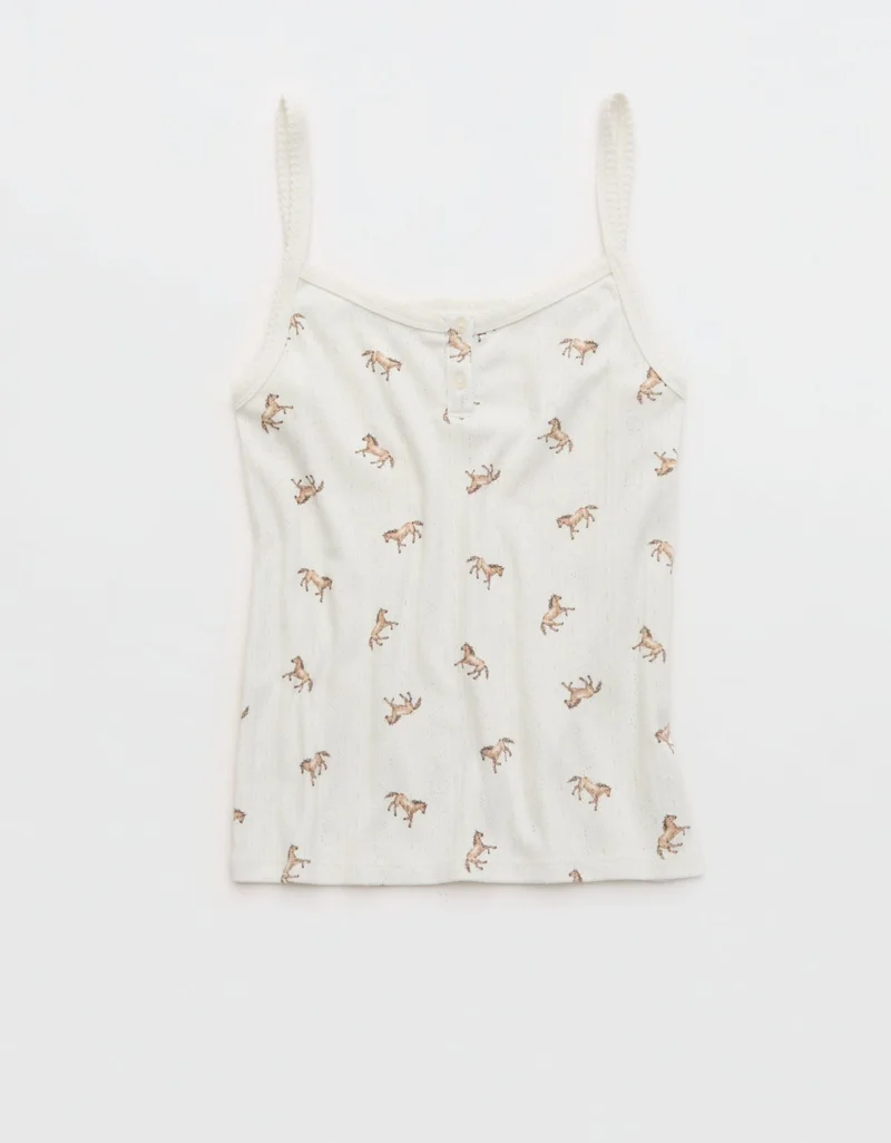 Aerie  Aerie Pointelle Pajama Tank Top for Women | Best Price UAE