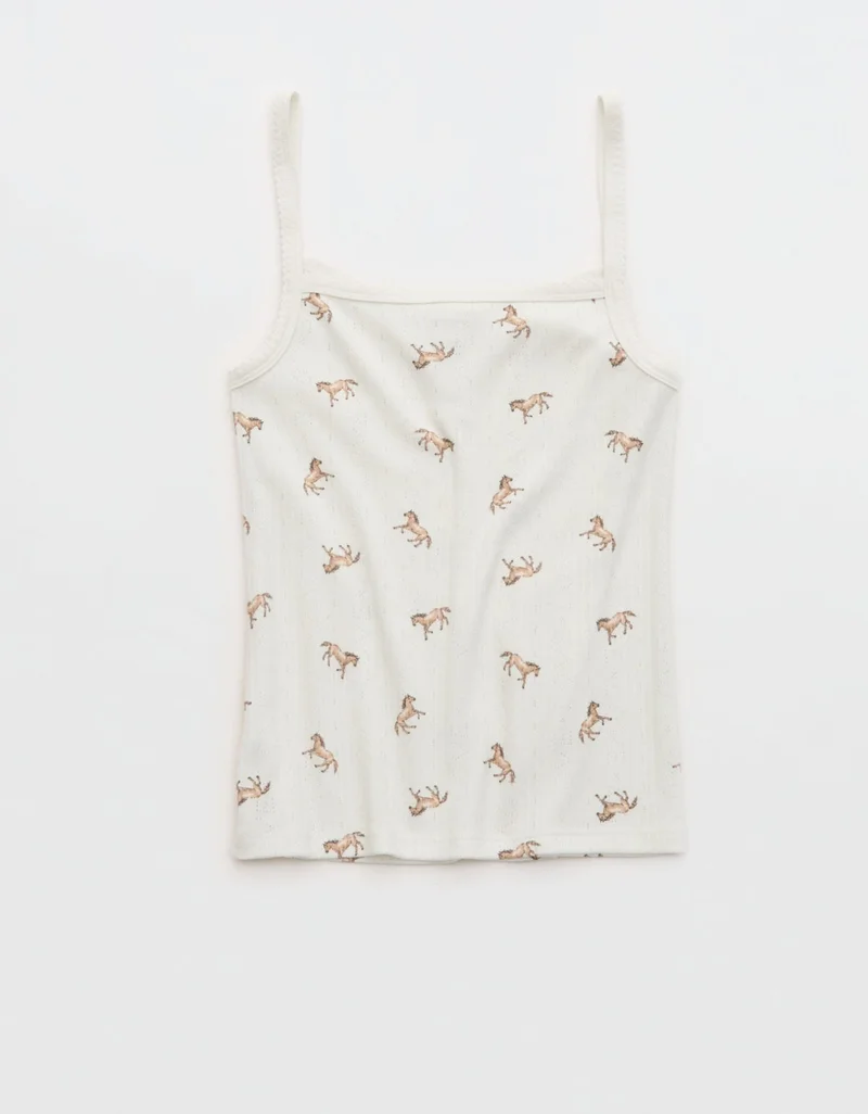 Aerie  Aerie Pointelle Pajama Tank Top for Women | Best Price UAE