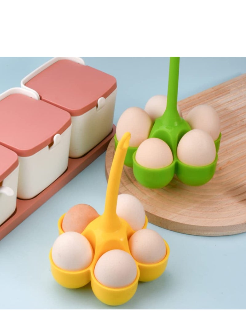 SYOSI Silicone Egg Poaching Cups, 2pcs Silicone Boiled Egg Cooker with Handle Soft Egg Poachers for Microwave Air Fryer Stovetop Egg Cooking - Image 3