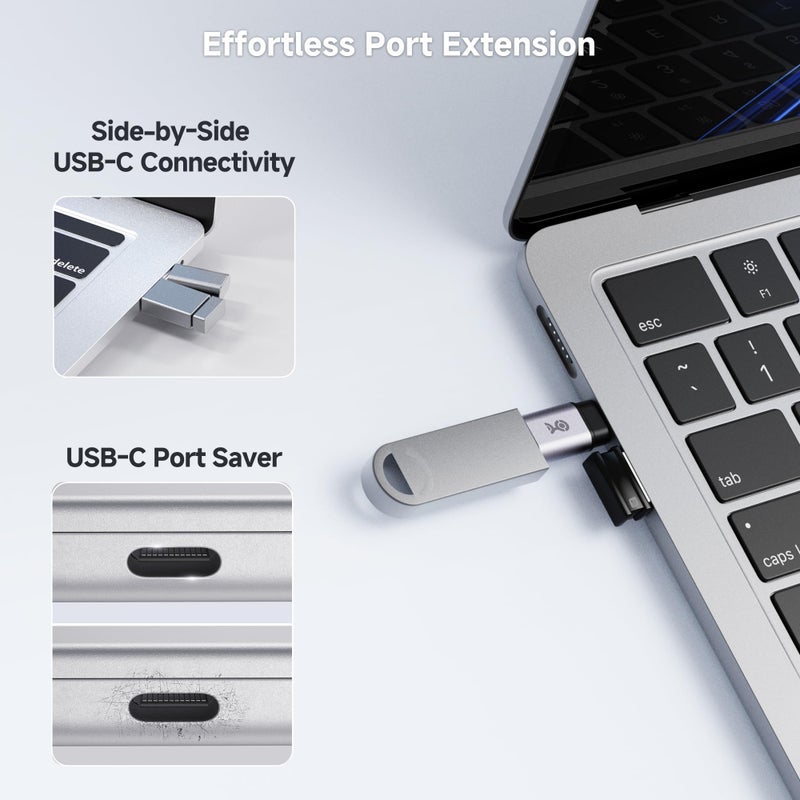 Cable Matters 2-Pack USB C Extender Adapter, Up to [4K@240Hz Video, 240W Charging, 40Gbps Data Transfer], USBC Female to USBC Male Adapter, USB Type C Extender - Image 5