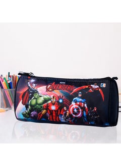 Kuber Industries Kuber Industries Pencil Pouch | Multi-Purpose Travel Pouch | Pencil Utility School Pouches | Geometry Box | Kids Stationary Storage Bag | Marvel Avengers | Large | Black  - Image 5
