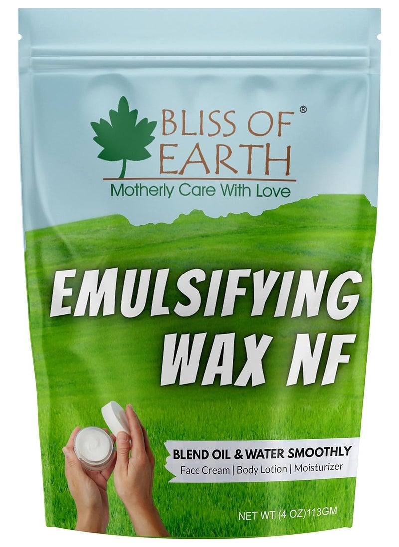 BLISS OF EARTH 4oz Emulsifying Wax NF Cosmetic Grade Wax Best for Thickening Soap Lotion Body Moisturizer and DIY Products 113g  - Image 1