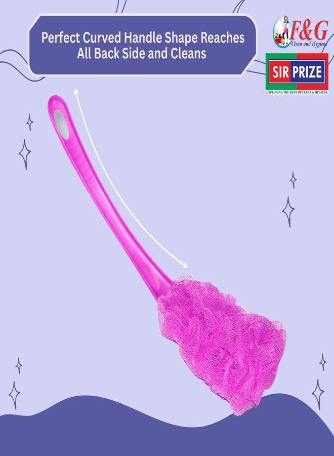 Sir Prize Bath Loofah Sponge Brush with Long Handle for Shower Soft mesh back scrubber for body and back massage, gentle rubbing, and effective cleaning. Suitable for both men and women. Pack Of 1 - Image 4