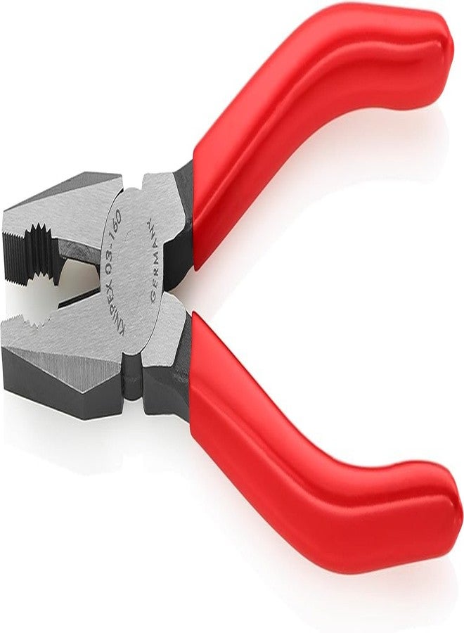 KNIPEX Combination Pliers| Durable | For tough Jobs| Cutting | Gripping| Pulling (Plastic Handle, Black Atramentised, 160 mm) - Image 2